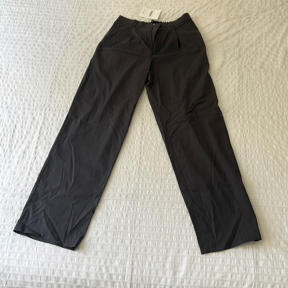 Oak + Fort Women’s Small Dark Gray Pants Polyester/Rayonne
